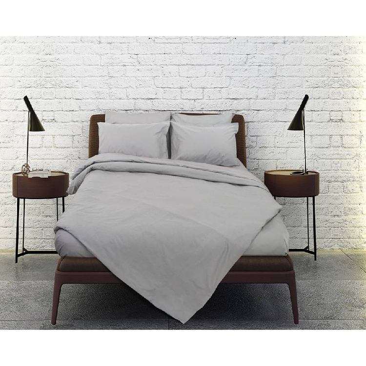 Σεντόνι με Λάστιχο Rainbow Διπλό 160x200+32cm Ice Grey