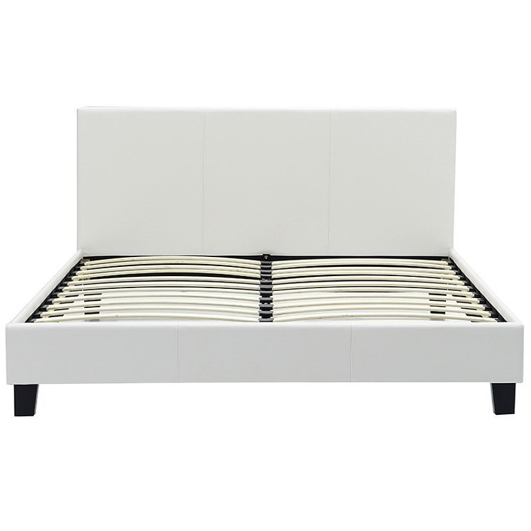 Κρεβάτι Nevil pakoworld 150x200 PU χρώμα λευκό ματ 006-000001