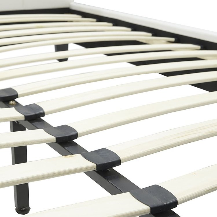 Κρεβάτι Nevil pakoworld 150x200 PU χρώμα λευκό ματ 006-000001