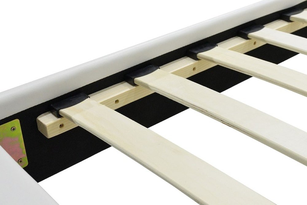 Κρεβάτι Nevil pakoworld 100x200 PU χρώμα λευκό ματ 006-000012