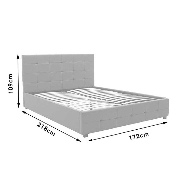 Κρεβάτι Roi pakoworld 160x200 PU λευκό ματ + αποθηκευτικό χώρο 006-000016