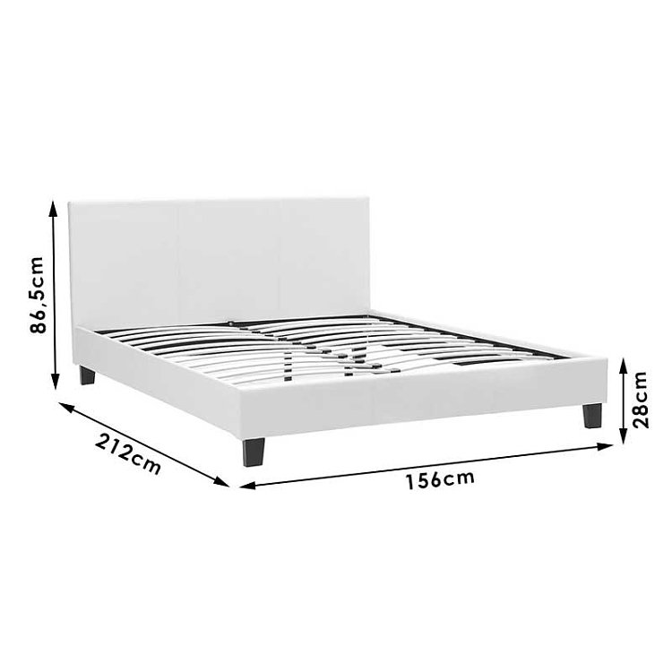 Κρεβάτι Nevil pakoworld 150x200 με ύφασμα χρώμα ανθρακί 006-000020