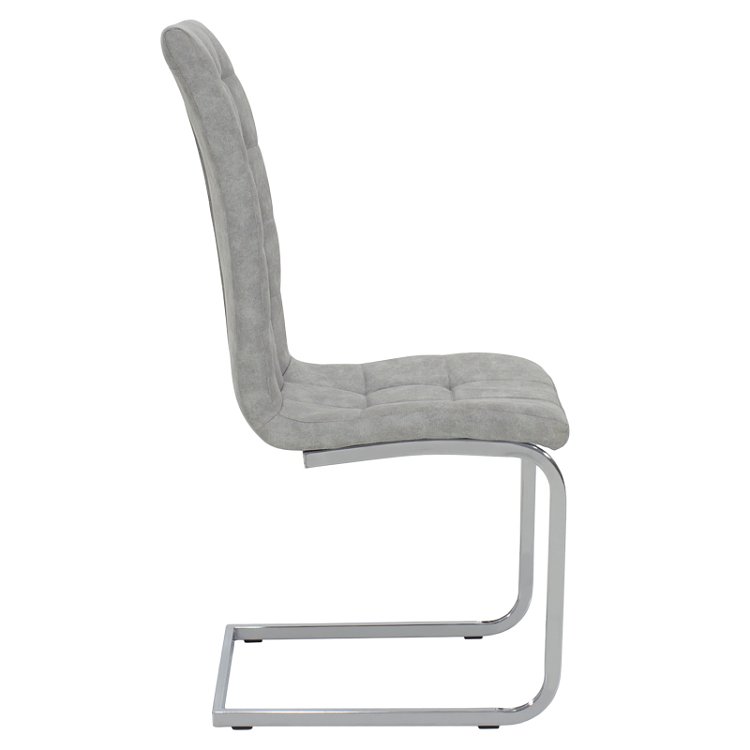 Καρέκλα Darrell pakoworld PU antique γκρι-βάση χρωμίου 029-000022