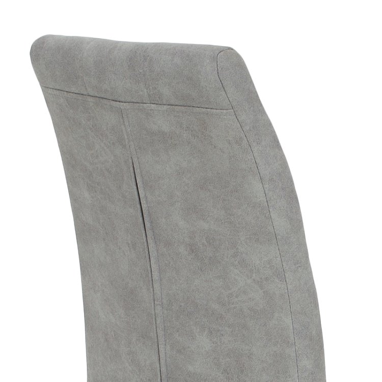 Καρέκλα Darrell pakoworld PU antique γκρι-βάση χρωμίου 029-000022