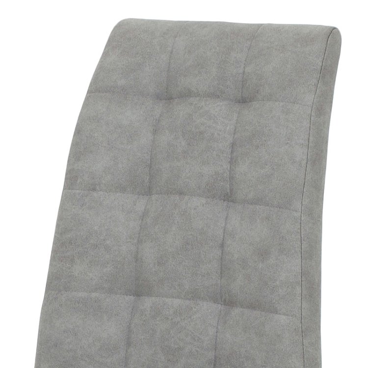 Καρέκλα Darrell pakoworld PU antique γκρι-βάση χρωμίου 029-000022