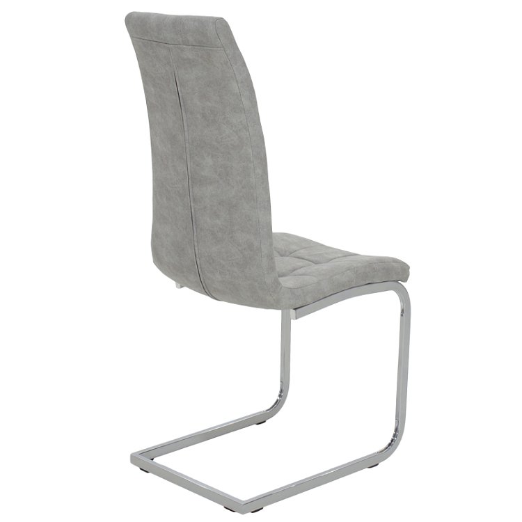 Καρέκλα Darrell pakoworld PU antique γκρι-βάση χρωμίου 029-000022