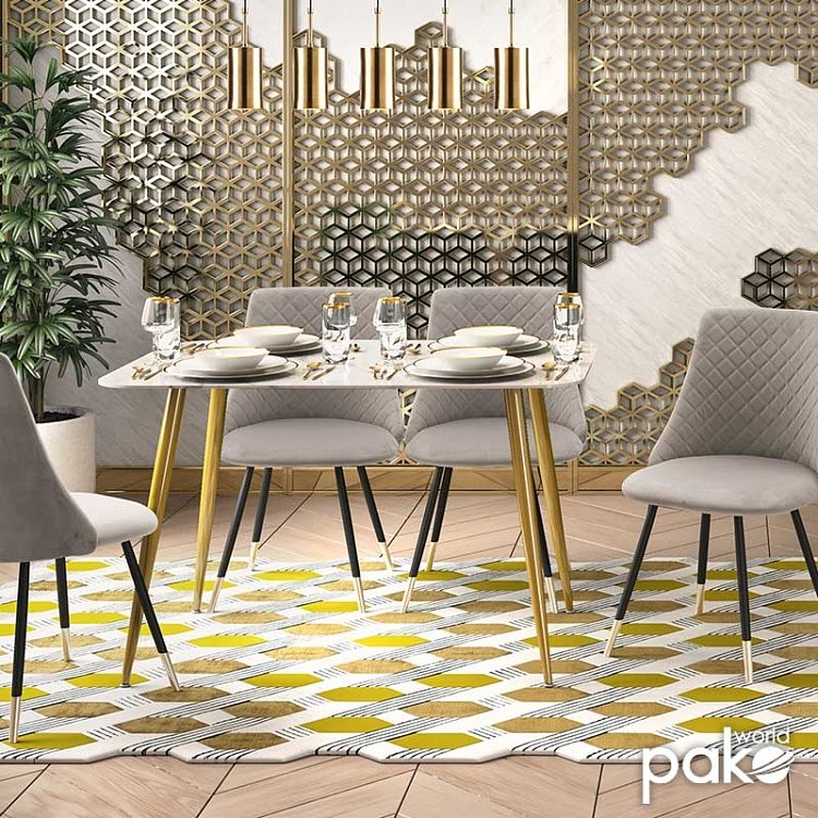 Τραπέζι Paris pakoworld οβάλ γυαλί 8mm σχέδιο μαρμάρου-χρυσό 120x80x75εκ 029-000086