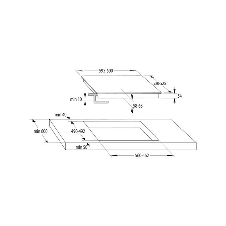 GORENJE GI6421SYW Επαγωγική Εστία 60cm Λευκή 743645 030063301