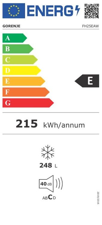 Gorenje FH25ΕΑW Καταψύκτης Οριζόντιος Λευκός 248lt