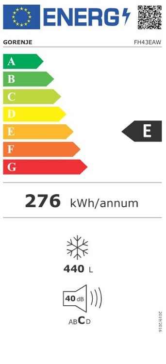 Gorenje FH43EAW Καταψύκτης Οριζόντιος Λευκός 440lt