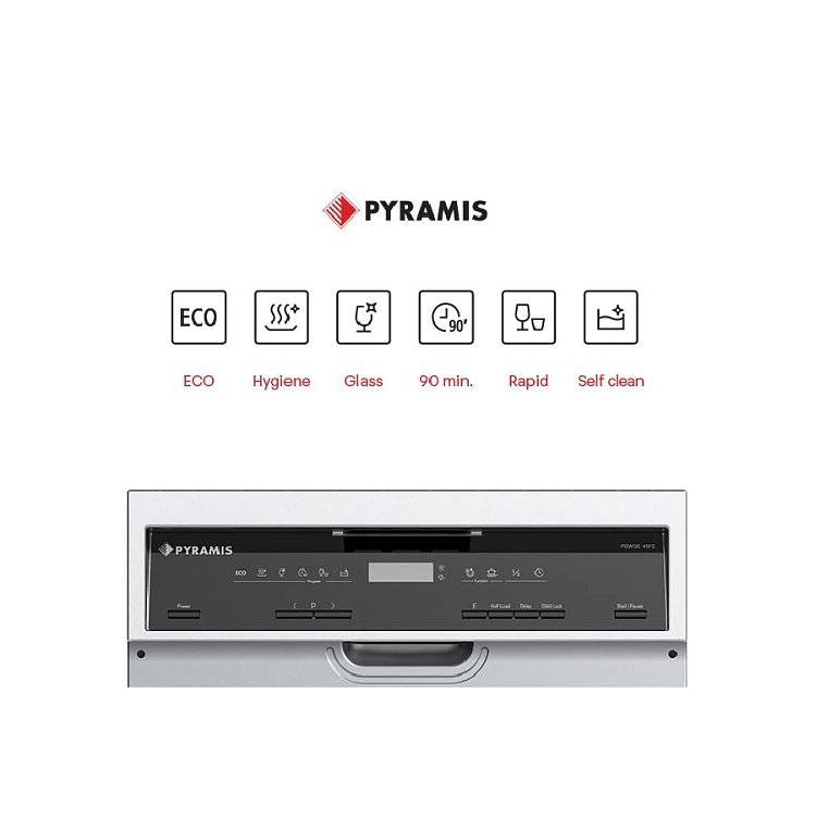 PYRAMIS PDWAE 45SI Εντοιχιζόμενο Πλυντήριο Πιάτων 45cm 033001401