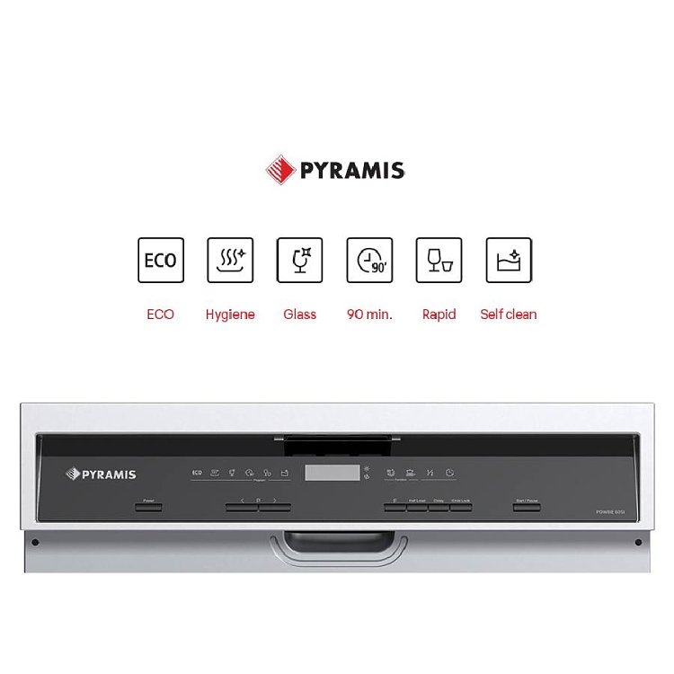 PYRAMIS PDWBE 60SI Εντοιχιζόμενο Πλυντήριο Πιάτων 60cm 033001411