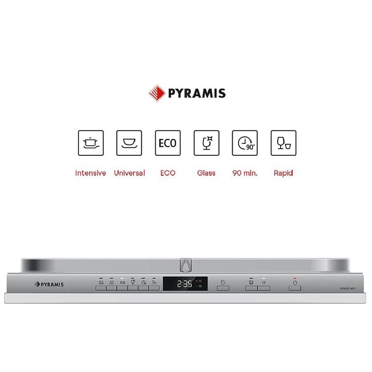 PYRAMIS PDWDE 60FI Εντοιχιζόμενο Πλυντήριο Πιάτων 60cm 033001431