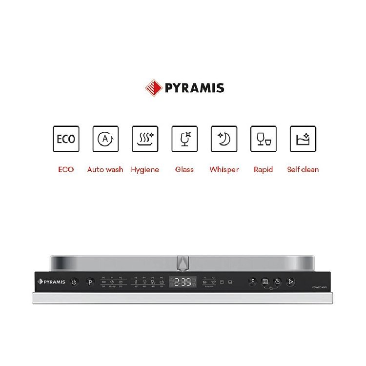 PYRAMIS PDWED 45FI Εντοιχιζόμενο Πλυντήριο Πιάτων 45cm 033001441