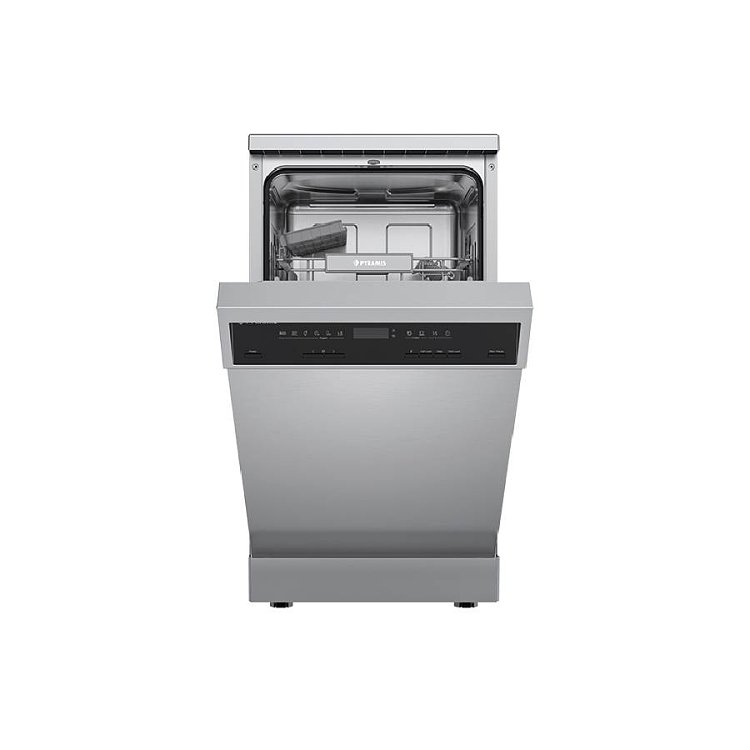 Pyramis PDWGE 45FS Πλυντήριο Πιάτων Inox 45cm