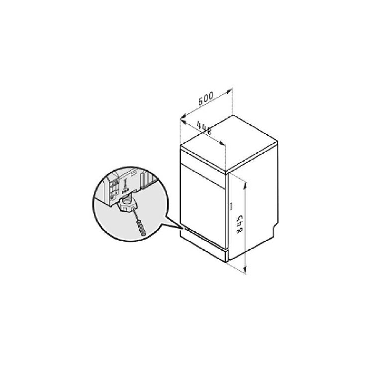 Pyramis PDWGE 45FS Πλυντήριο Πιάτων Inox 45cm