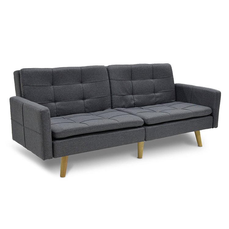 Καναπές-κρεβάτι Flexible pakoworld σε ανθρακί ύφασμα 198x87x76εκ 035-000004