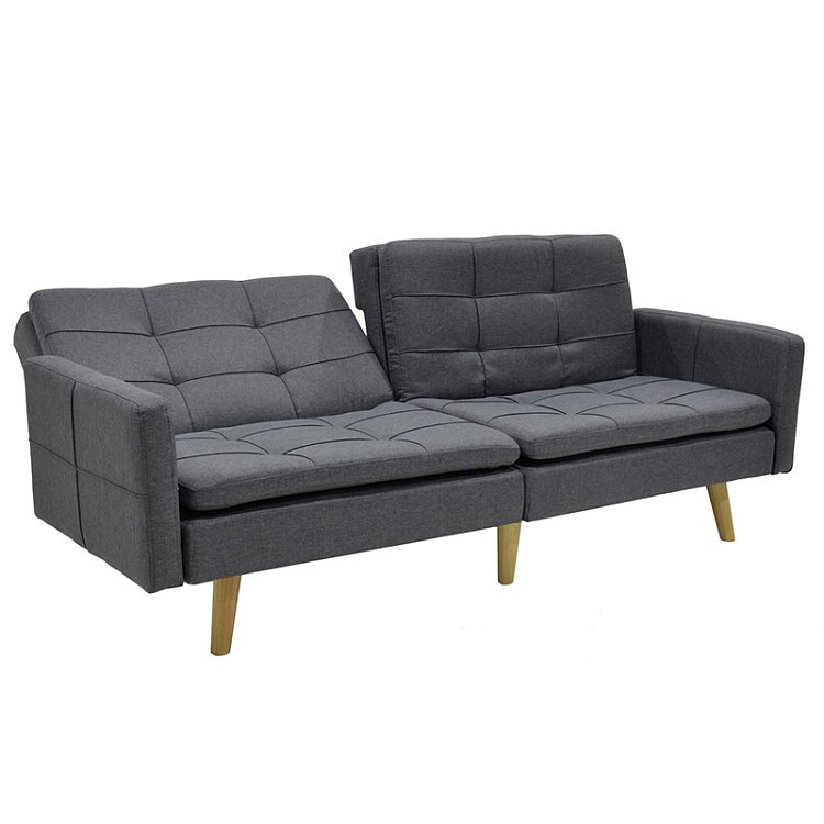 Καναπές-κρεβάτι Flexible pakoworld σε ανθρακί ύφασμα 198x87x76εκ 035-000004