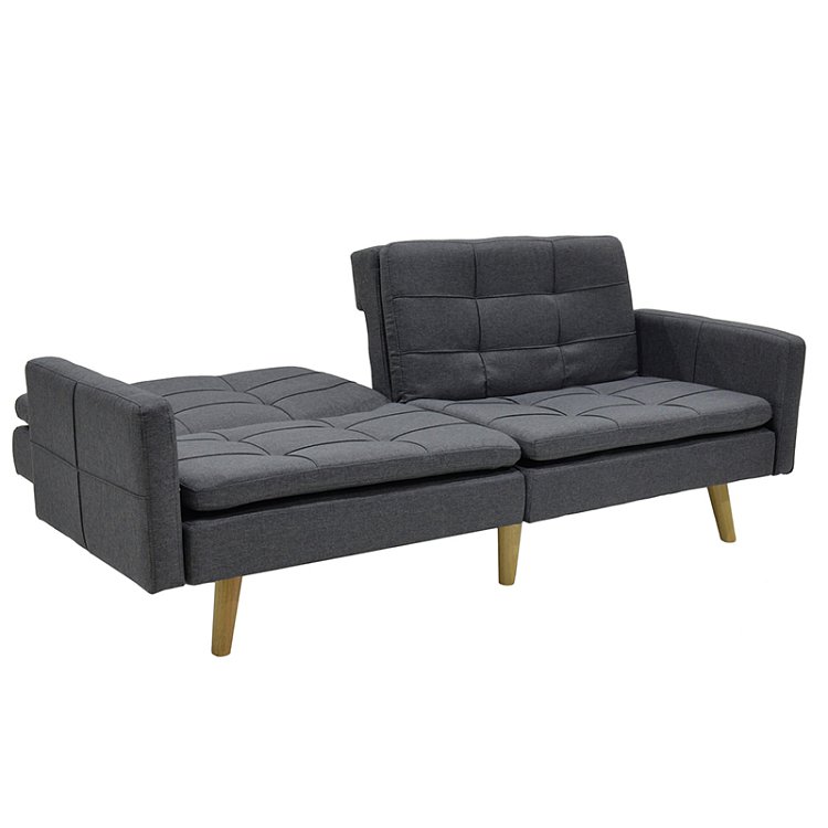 Καναπές-κρεβάτι Flexible pakoworld σε ανθρακί ύφασμα 198x87x76εκ 035-000004