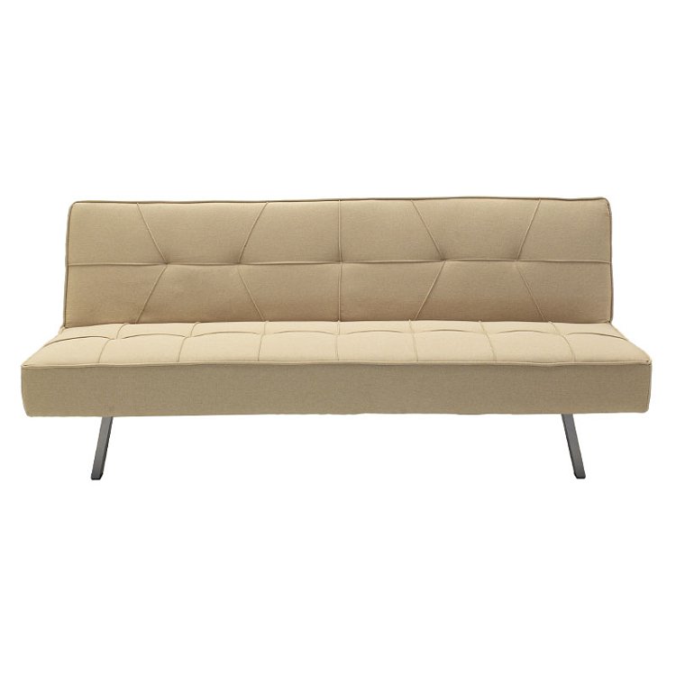 Καναπές-κρεβάτι Travis pakoworld 3θέσιος με ύφασμα μπεζ 175x83x74εκ 035-000025