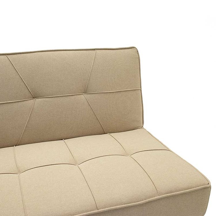 Καναπές-κρεβάτι Travis pakoworld 3θέσιος με ύφασμα μπεζ 175x83x74εκ 035-000025