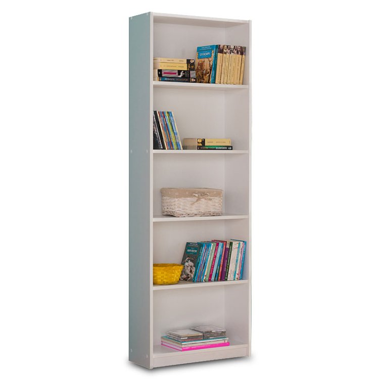 Βιβλιοθήκη Max pakoworld σε λευκό χρώμα 58x23x170εκ 039-000015