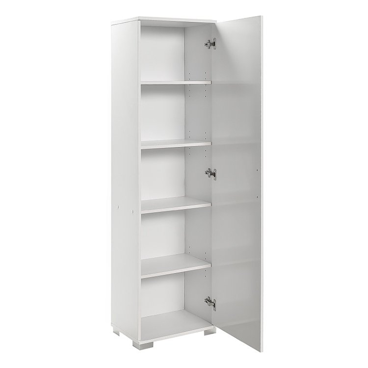 Ντουλάπι-στήλη Chad1 pakoworld λευκό gloss 45x32x169εκ 039-000154