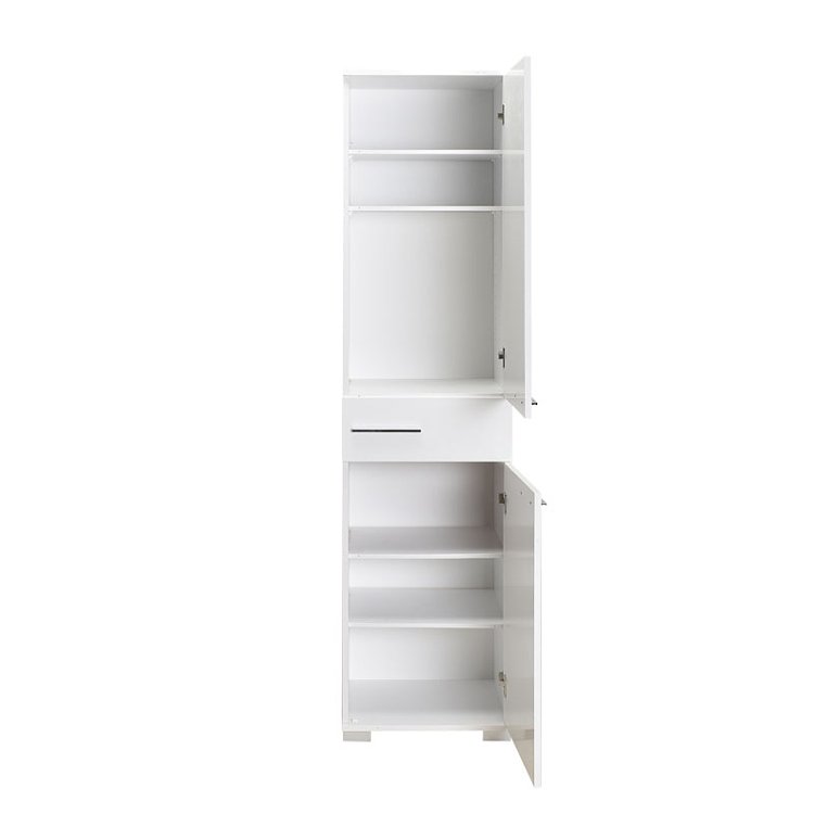 Ντουλάπα Chad pakoworld με συρτάρια λευκό gloss 45x40x188εκ 039-000169