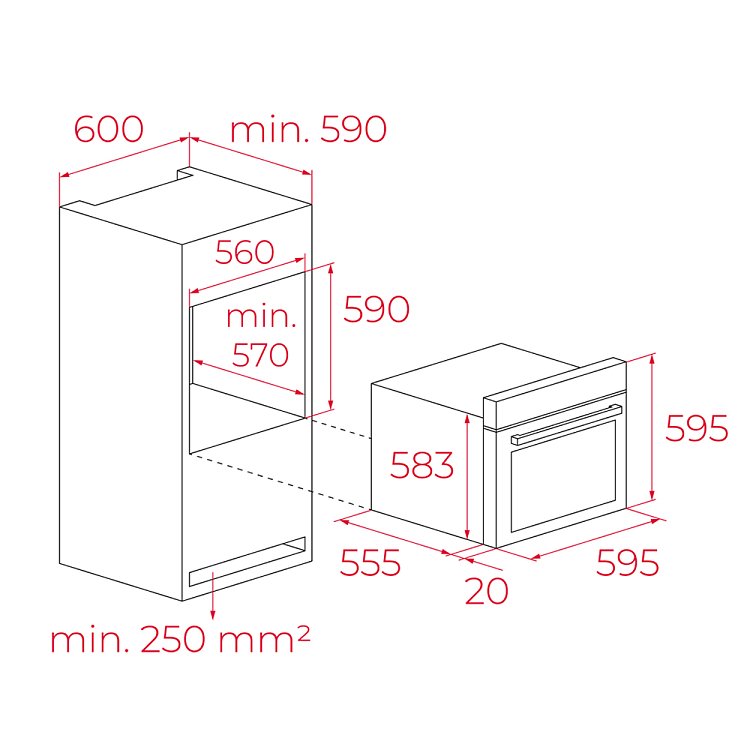 Σετ TEKA HBB 6250 FBK & TBC 64120 TCS BK Φούρνος & Εστία