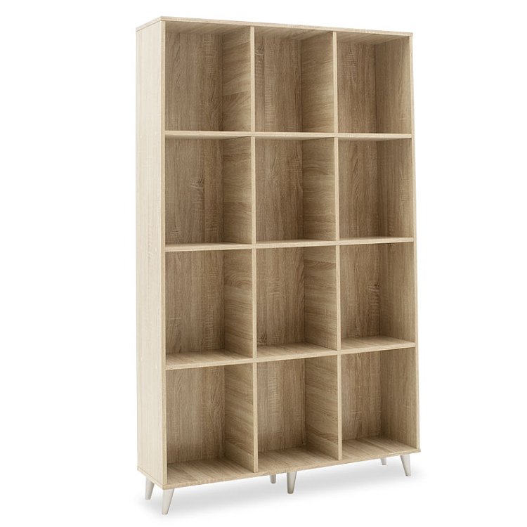 Βιβλιοθήκη FIRENZE pakoworld χρώμα sonoma 107x28,6x178εκ 049-000045