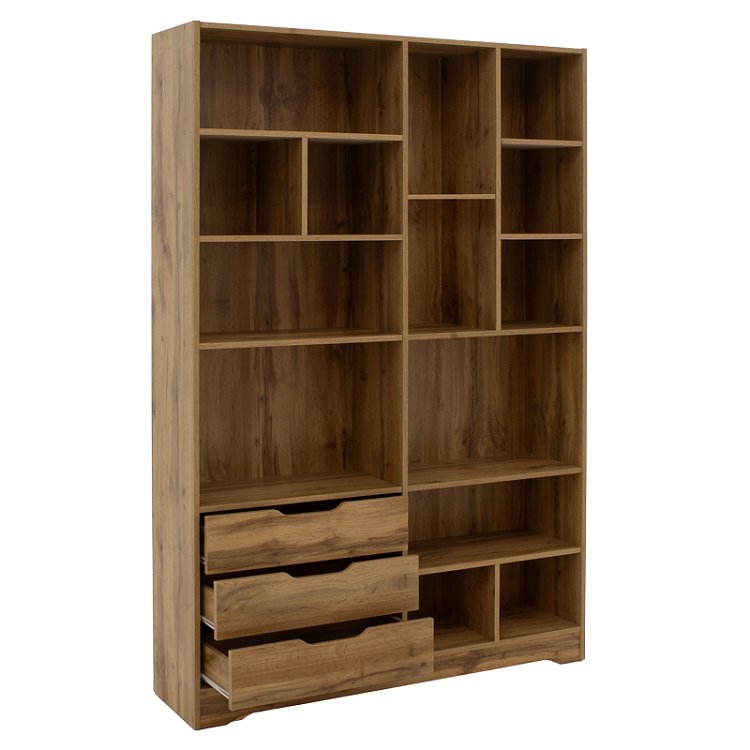 Βιβλιοθήκη Lucinda pakoworld oak 120x29.8x180.5εκ 049-000067