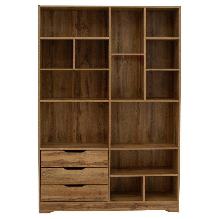 Βιβλιοθήκη Lucinda pakoworld oak 120x29.8x180.5εκ 049-000067