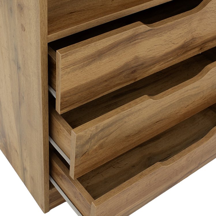Βιβλιοθήκη Lucinda pakoworld oak 120x29.8x180.5εκ 049-000067