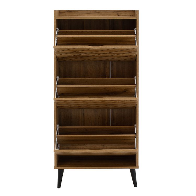 Παπουτσοθήκη Thelma pakoworld 12 ζεύγων oak 60x23.8x131.6εκ 049-000068