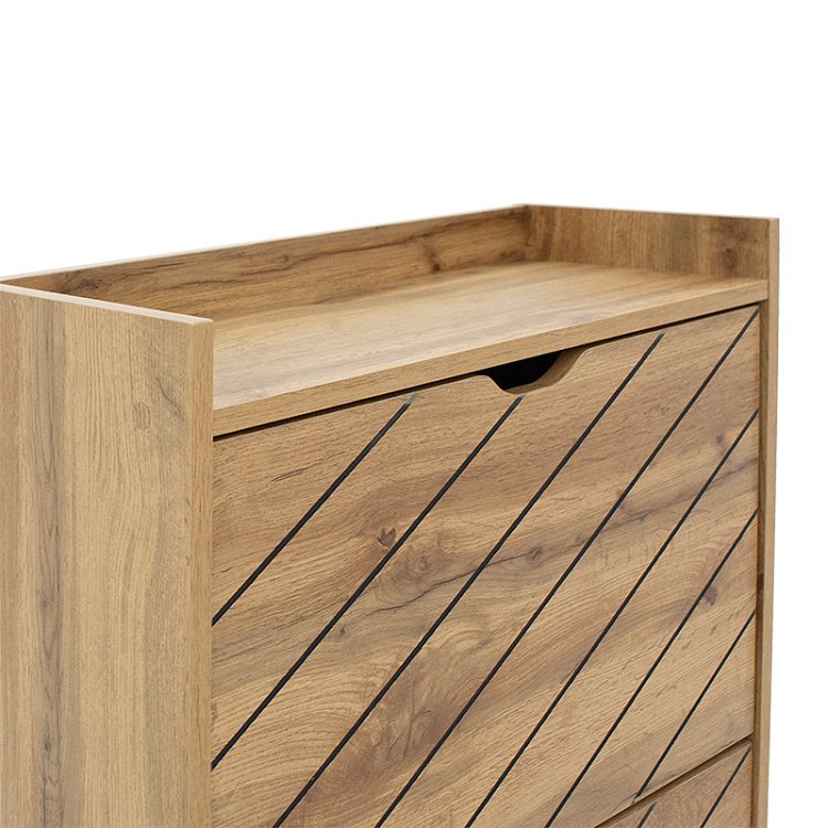 Παπουτσοθήκη Thelma pakoworld 12 ζεύγων oak 60x23.8x131.6εκ 049-000068