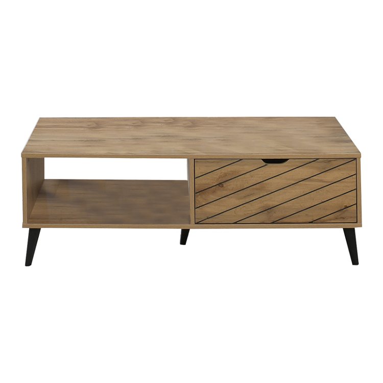 Τραπέζι σαλονιού Thelma pakoworld oak μελαμίνης 120x60x41.6εκ 049-000098