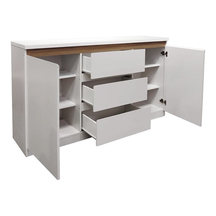 Μπουφές Chiemo pakoworld λευκό 160x40x93.6εκ 049-000115