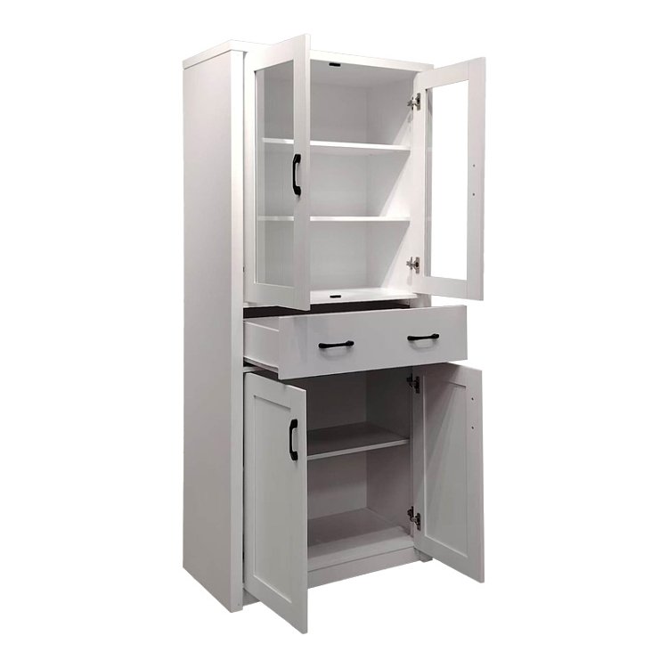 Βιτρίνα-ντουλάπα Nisso pakoworld σε λευκή απόχρωση 80x40x183.5εκ 049-000117