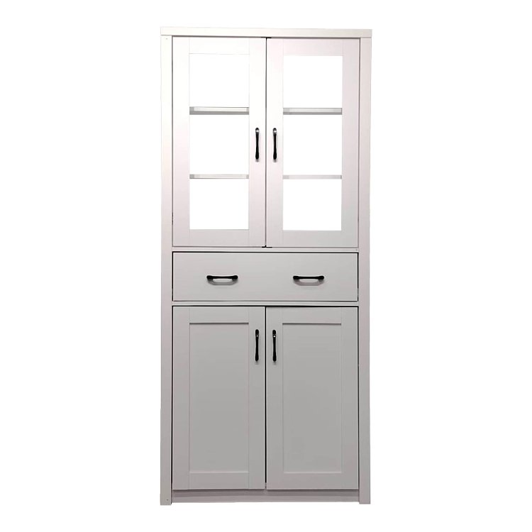 Βιτρίνα-ντουλάπα Nisso pakoworld σε λευκή απόχρωση 80x40x183.5εκ 049-000117