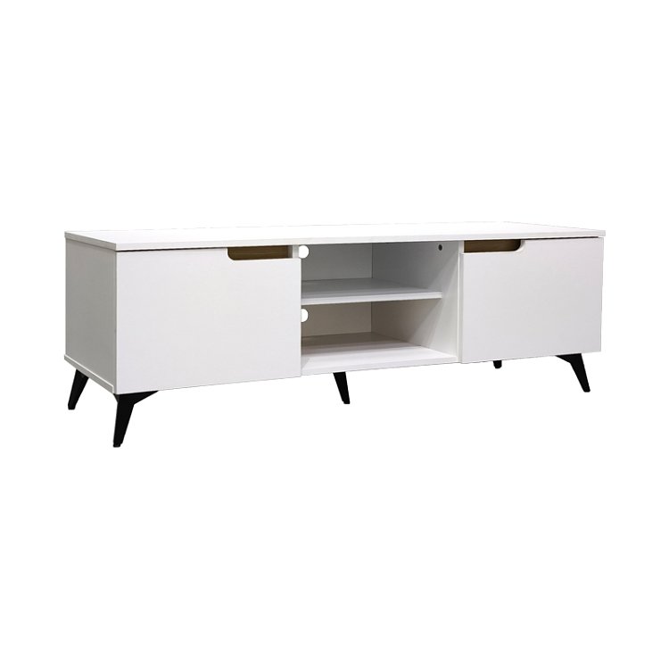Έπιπλο τηλεόρασης Kemvio pakoworld  sonoma-λευκό 120x38x44εκ 049-000123