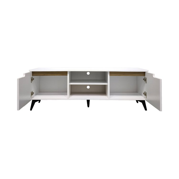 Έπιπλο τηλεόρασης Kemvio pakoworld  sonoma-λευκό 120x38x44εκ 049-000123