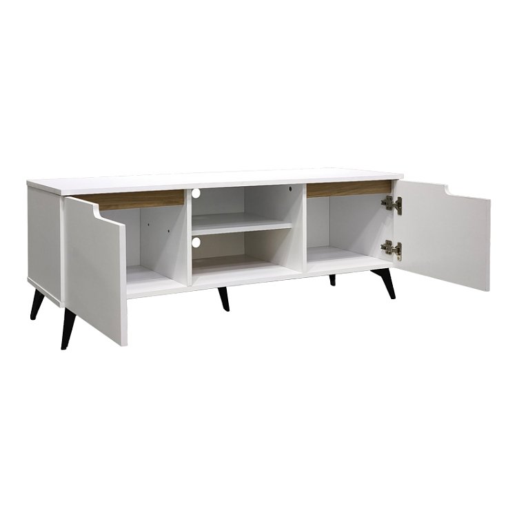 Έπιπλο τηλεόρασης Kemvio pakoworld  sonoma-λευκό 150x38x44εκ 049-000124