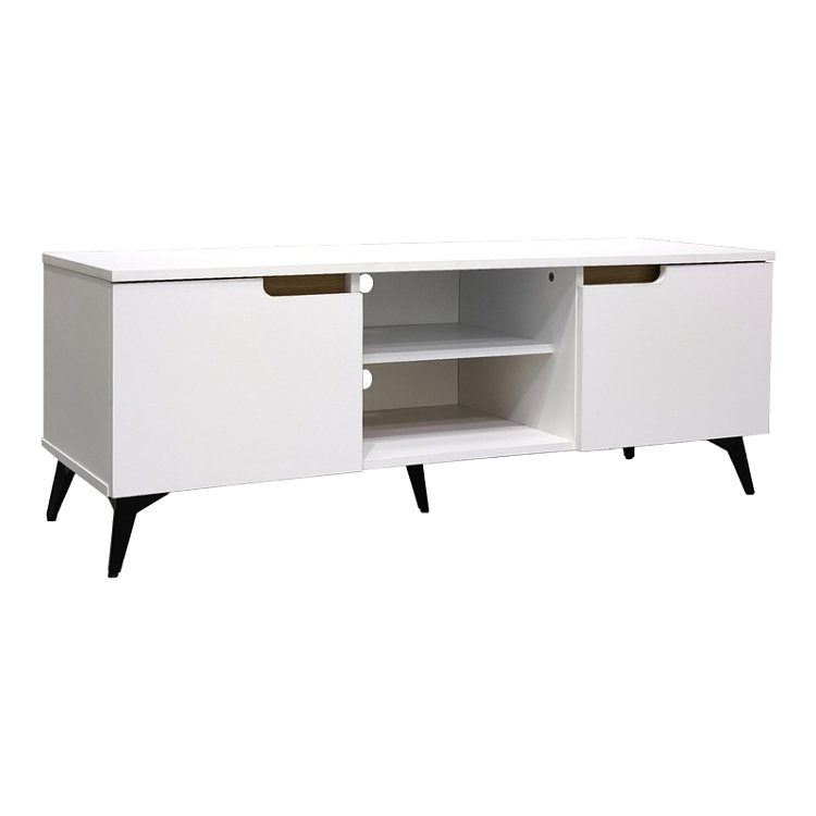 Έπιπλο τηλεόρασης Kemvio pakoworld  sonoma-λευκό 150x38x44εκ 049-000124