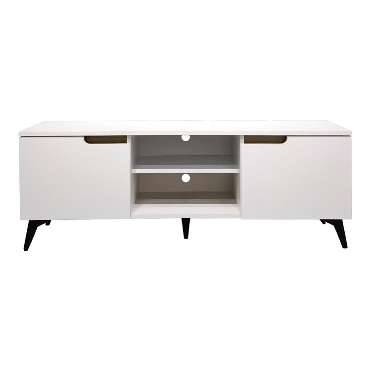 Έπιπλο τηλεόρασης Kemvio pakoworld  sonoma-λευκό 150x38x44εκ 049-000124