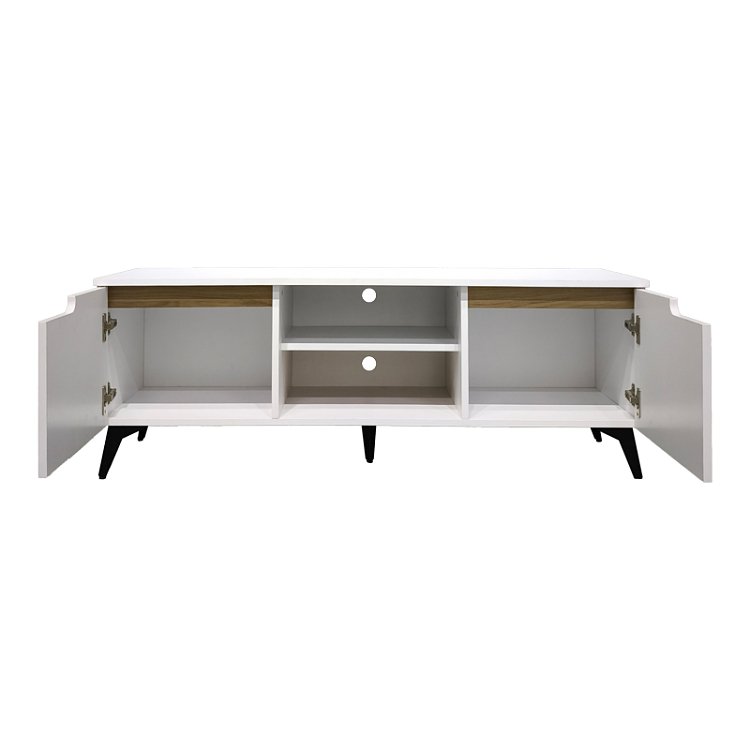 Έπιπλο τηλεόρασης Kemvio pakoworld  sonoma-λευκό 150x38x44εκ 049-000124