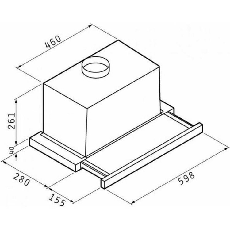 PYRAMIS TURBO Απορροφητήρας Συρόμενος 60cm Λευκό 065017302