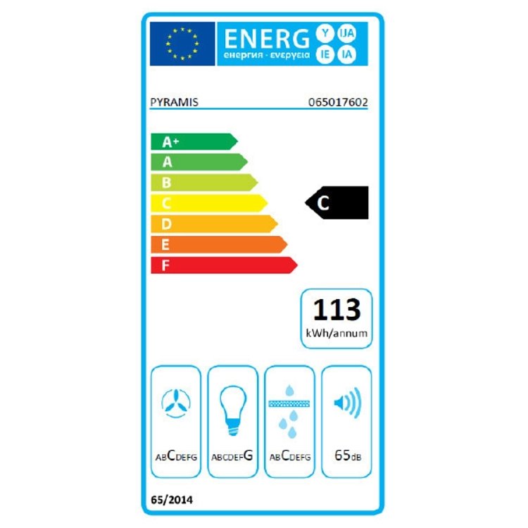 PYRAMIS TURBO Απορροφητήρας Συρόμενος 90cm Inox 065017602