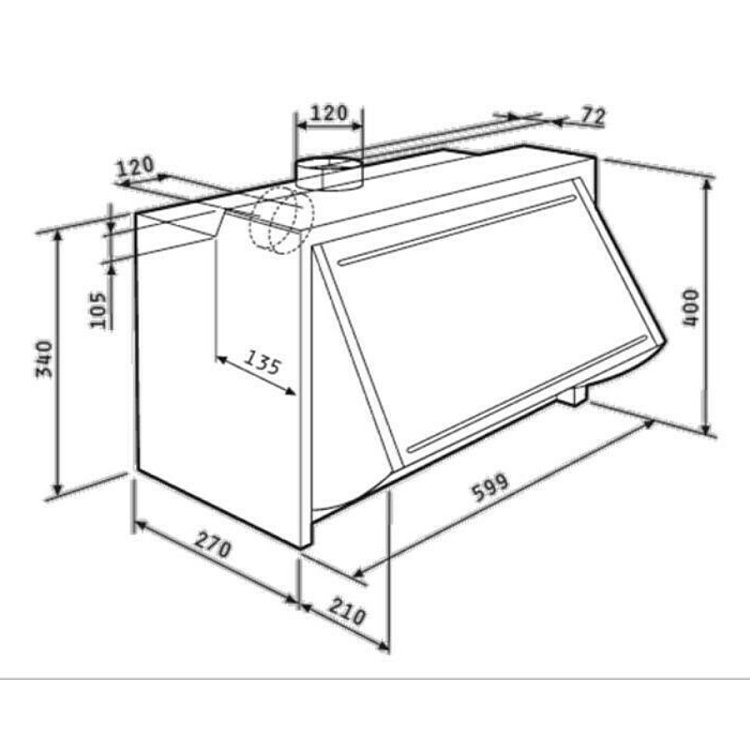 PYRAMIS TURBO Απορροφητήρας Πτυσσόμενος 60cm Καφέ 065023801