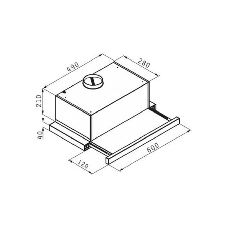 Pyramis Απορροφητήρας Συρόμενος TURBO Inox 60cm 065037201