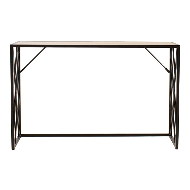 Κονσόλα Ivy pakoworld χρώμα καρυδί-μαύρο 120x35x75εκ 066-000015